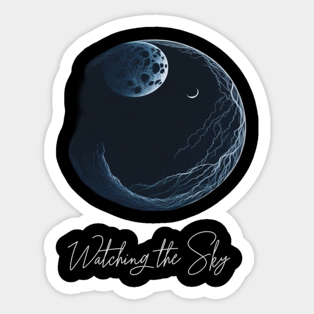 Watching the Sky Sticker by Yolanda.Kafatos